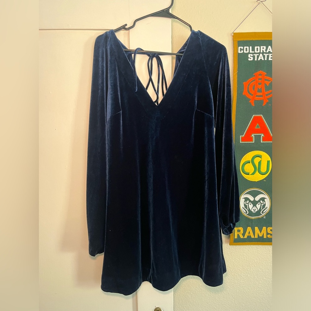 Blue Velvet Free People Dress - Size Small!